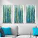 Ivy Bronx 'Greencicles' Framed Painting Print Multi-Piece Image on Plexiglass Plastic/Acrylic in Blue/Green | 25.5 H x 40.5 W x 1 D in | Wayfair