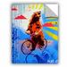 ArtWall ABC Art Attack Bear Back Ride Removable Wall Decal Vinyl in Blue/Red/Yellow | 10 H x 8 W in | Wayfair 5art001a0810p