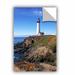 ArtWall Pigeon Point Lighthouse 2 by Kathy Yates Photographic Print Removable Wall decal in Blue/Brown | 18 H x 12 W in | Wayfair 0yat029a1218p