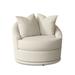 Barrel Chair - Three Posts™ Hosking 36.5 W Swivel Barrel Chair Fabric in White | 31 H x 37 W x 37 D in | Wayfair 2928-22937