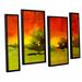 ArtWall 'Tree Study' by Greg Simanson 4 Piece Framed Graphic Art on Wrapped Canvas Set Canvas in White | 24 H x 36 W x 2 D in | Wayfair