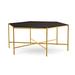 Joe Ruggiero Collection Athena Coffee Table Metal in Brown | 18 H x 43.38 W x 43.38 D in | Wayfair JR001-77-Maple-R