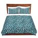 Ivy Bronx Bronwood Metka Hiti Drops Of Jupiter Teal Microfiber Duvet Covers Microfiber in Blue/White | Twin | Wayfair