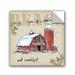The Holiday Aisle® Anne Tavoletti Country Christmas Removable Wall Decal Canvas/Fabric in Brown/Green/Red | 14 H x 14 W in | Wayfair