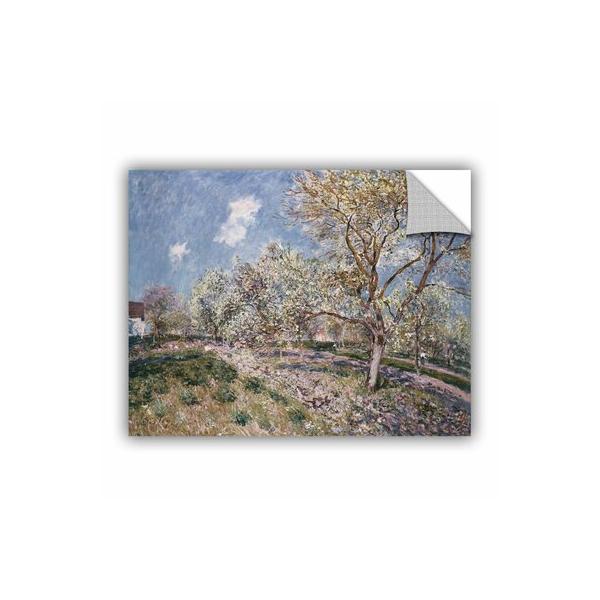 artwall-alfred-sisley-spring-at-veneux,-1880-removable-wall-decal-vinyl-in-black-|-8"-h-x-10"-w-x-0.1"-d-|-wayfair-1sis028a0810p/