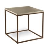 Joe Ruggiero Collection Chaplin Wood End Table Wood/Metal in Green/Gray/Black | 24 H x 24 W x 24 D in | Wayfair JR008-70-Oak-AP