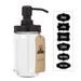 Jarmazing Products Mason Jar Soap & Lotion Dispenser Glass in Black | 7.5 H x 3 W x 3 D in | Wayfair clear-mj-soap-blk-16