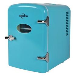 Koolatron 4L Retro Portable Mini Fridge 12V DC 110V AC 6 Can Cooler Plastic in Green/Blue | 10 H x 9.45 W x 6.8 D in | Wayfair KRT04-G