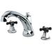 Kingston Brass Metropolitan Onyx Double Handle Deck Mounted Roman Tub Faucet, Ceramic in Gray | 8 H in | Wayfair KS4321PKX