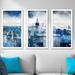 Latitude Run® Empire State Building 2 - 3 Piece Picture Frame Graphic Art Print Set Plastic/Acrylic in Blue/Gray | 25.5 H x 40.5 W x 1 D in | Wayfair
