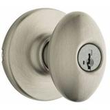 Kwikset Aliso Keyed Door Knob w/ SmartKey® in Gray | 2.4 H x 3.6 W in | Wayfair 400AO 15 SMT