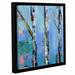 Loon Peak® 'Walk in the Woods' Framed Painting Print on Wrapped Canvas in Blue/Green | 10 H x 10 W x 2 D in | Wayfair LOON8922 33618089