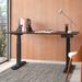 Luxor Height Adjustable Standing Desk Wood/Metal in Gray/Brown | 59 W x 29.5 D in | Wayfair STANDE-60-BK/DW