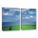 Latitude Run® Sheep Herd 2 Piece Photographic Print on Wrapped Canvas Set Canvas in Blue/Green | 18 H x 28 W x 2 D in | Wayfair LTRN5415 30801941