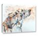 Latitude Run® Hounds Painting Print on Wrapped Canvas in Blue/Brown/Gray | 8 H x 10 W x 2 D in | Wayfair LTRN6562 33280814