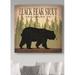 Millwood Pines 'Take a Hike Bear Black Bear Stout' Graphic Art Print on Wrapped Canvas in Black/Brown | 14 H x 14 W x 2 D in | Wayfair