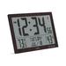 Marathon Watch Company Jumbo Slim Wall Clock Plastic/Acrylic in Brown | 9 H x 14.5 W x 1.2 D in | Wayfair CL030062-FD-WD