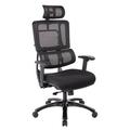 Inbox Zero Geriyah Ergonomic Task Chair Upholstered/Metal in Black/Brown | 47.5 H x 25.25 W x 25.5 D in | Wayfair LTTN1355 43914206