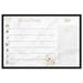 Mercer41 Marble Weekly Schedule Wall Mounted Dry Erase Board Wood/Melamine in Black/Brown | 12 H x 17 W x 0.5 D in | Wayfair