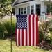 Northlight Seasonal Patriotic Americana Embroidered Outdoor Flag in Red/Gray, Size 18.0 H x 12.5 W in | Wayfair NORTHLIGHT FG29905