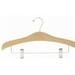 Only Hangers Inc. Flat Decorative Wooden Suit Hanger w/ Clip for Skirt/Pants Wood/Metal in Brown | 8 H x 16 W in | Wayfair NH201-25