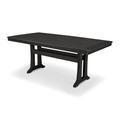 POLYWOOD® Nautical Trestle 38" x 73" Dining Table Plastic in Gray | 29 H x 73 W x 38.5 D in | Outdoor Dining | Wayfair PL83-T2L1GY