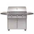 Artisan 3-Burner Convertible Gas Grill Stainless Steel in Gray | 49 H x 61 W x 27 D in | Wayfair ARTP-36C-LP