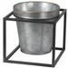 Gracie Oaks Mccartney Small Galvanized Garden Iron Pot Planter Metal | 9 H x 10 W x 10 D in | Wayfair B31CCEDB26A44F8484E0251D0CCC1F95