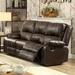 Red Barrel Studio® Swinford 81" Faux Leather Pillow Top Arm Reclining Sofa Faux Leather in Brown | 40 H x 81 W x 39 D in | Wayfair