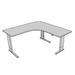 Populas Furniture Infinity L-Shape Corner Desk Metal in White/Brown | 72 W x 72 D in | Wayfair IN727224 PC-L5