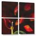 Red Barrel Studio® 'Tulip & Windy Mood' 4 Piece Photographic Print on Wrapped Canvas Set Canvas in White | 36 H x 36 W x 2 D in | Wayfair