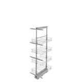 Rev-A-Shelf Adjustable Pantry System for Tall Pantry Cabinets Steel in Gray | 44 H x 4.12 W x 21.6875 D in | Wayfair 5743-04-CR-1