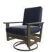 Telescope Casual Wexler Outdoor Rocking Chair w/ Cushions in Gray/Brown | 39 H x 29.5 W x 30 D in | Wayfair 5W6J86A01