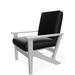 Telescope Casual Wexler Patio Chair w/ Cushions Plastic in Gray/Black | 38 H x 29.5 W x 31 D in | Wayfair 5W7Y05A01