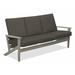 Winston Porter Chrisa Patio Sofa w/ Cushions Plastic/Metal in Gray/Blue | 38 H x 74.5 W x 31 D in | Wayfair F38D71E22A5F456F95661E6985C77CD7