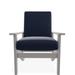 Telescope Casual Wexler Patio Chair w/ Cushions Plastic in Gray/Black | 38 H x 29.5 W x 31 D in | Wayfair 5W7Y96301