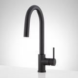 Signature Hardware Ravenel Pull Down Single Handle Kitchen Faucet, Nylon in Black | Wayfair 445046