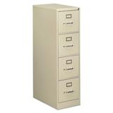 Symple Stuff 4-Drawer Vertical Filing Cabinet in Brown | 52 H x 15 W x 26.5 D in | Wayfair SYPL4388 44285121