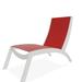 Telescope Casual Dune Chaise Lounge Plastic in Red/White | 39.75 H x 25.5 W x 53 D in | Outdoor Furniture | Wayfair 9N8601D01