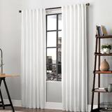 Scott Living Renato Linen Blend Semi-Sheer Back Tab Curtain Panel Rayon/Linen in White | 84 H in | Wayfair WF-2BY9XG0