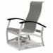 Red Barrel Studio® Hinch Marine Grade Sling Hidden Motion Chat Patio Chair in Gray/White/Black | 39 H x 28.5 W x 30 D in | Wayfair