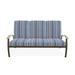 Red Barrel Studio® Hinch 3-Seat Patio Sofa w/ Cushions Metal/Rust - Resistant Metal/Sunbrella® Fabric Included in Gray/Blue | Wayfair