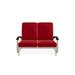 Red Barrel Studio® Hinch Glider Bench w/ Cushions in Red/Pink/Gray | 38 H x 49.5 W x 33 D in | Outdoor Furniture | Wayfair