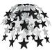 The Holiday Aisle® New Years Star Cascade Hanging Decor in Gray/Black | Wayfair THLA8167 40758883