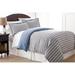 Williston Forge Mansi Stripe Reversible Comforter Set Polyester/Polyfill/Microfiber/Flannel in Blue/Green | Full/Queen | Wayfair