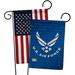 Breeze Decor American Air Force - Impressions Decorative American Applique 2-Sided 19 x 13 in. Garden flag in Blue | 18.5 H x 13 W in | Wayfair