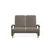 Red Barrel Studio® Hinch Glider Bench w/ Cushions in Pink/Gray/Black | 38 H x 49.5 W x 33 D in | Outdoor Furniture | Wayfair