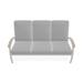 Red Barrel Studio® Hinch 3-Seat Patio Sofa w/ Cushions Metal/Rust - Resistant Metal/Sunbrella® Fabric Included in Gray/White | Wayfair