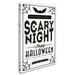 The Holiday Aisle® 'Halloween 4' Textual Art on Wrapped Canvas in Black/White | 19 H x 12 W x 2 D in | Wayfair THLA1580 39249607