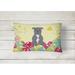 The Holiday Aisle® Easter Eggs Staffordshire Bull Terrier Lumbar Pillow Polyester/Polyfill blend in Blue | 12 H x 16 W x 3 D in | Wayfair